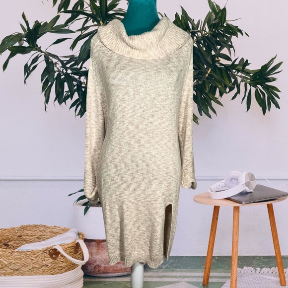 TG2569 Jonquil Turtleneck Knit Top Oatmeal/Stripe